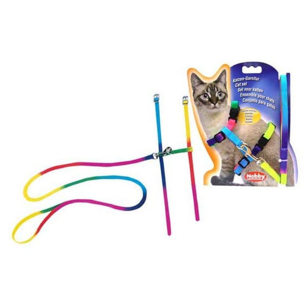 Шлейка д/кошек РАДУГА   Nobby