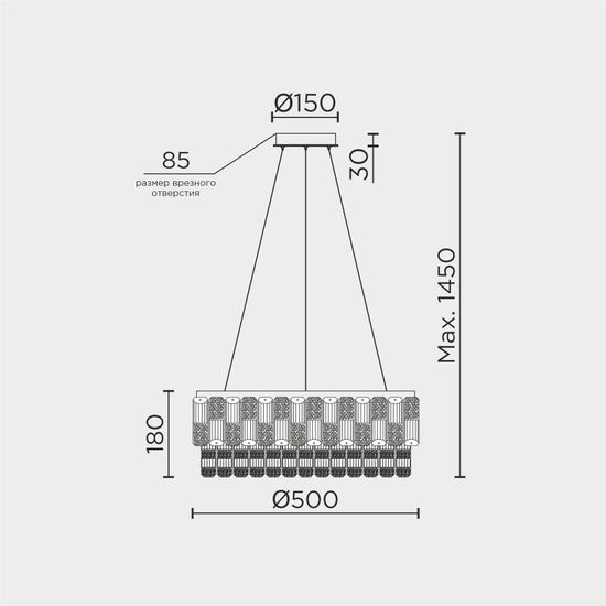 Подвесная люстра MODELUX ML.7039.500 GD