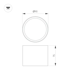 Светильник SP-BISCOTTO-R90-8W Warm3300-MIX (BK-GD, 80 deg, 230V) (Arlight, IP54 Металл, 5 лет) 055025