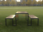 Стол уличный с лавками LÅNGBORDET Прямой