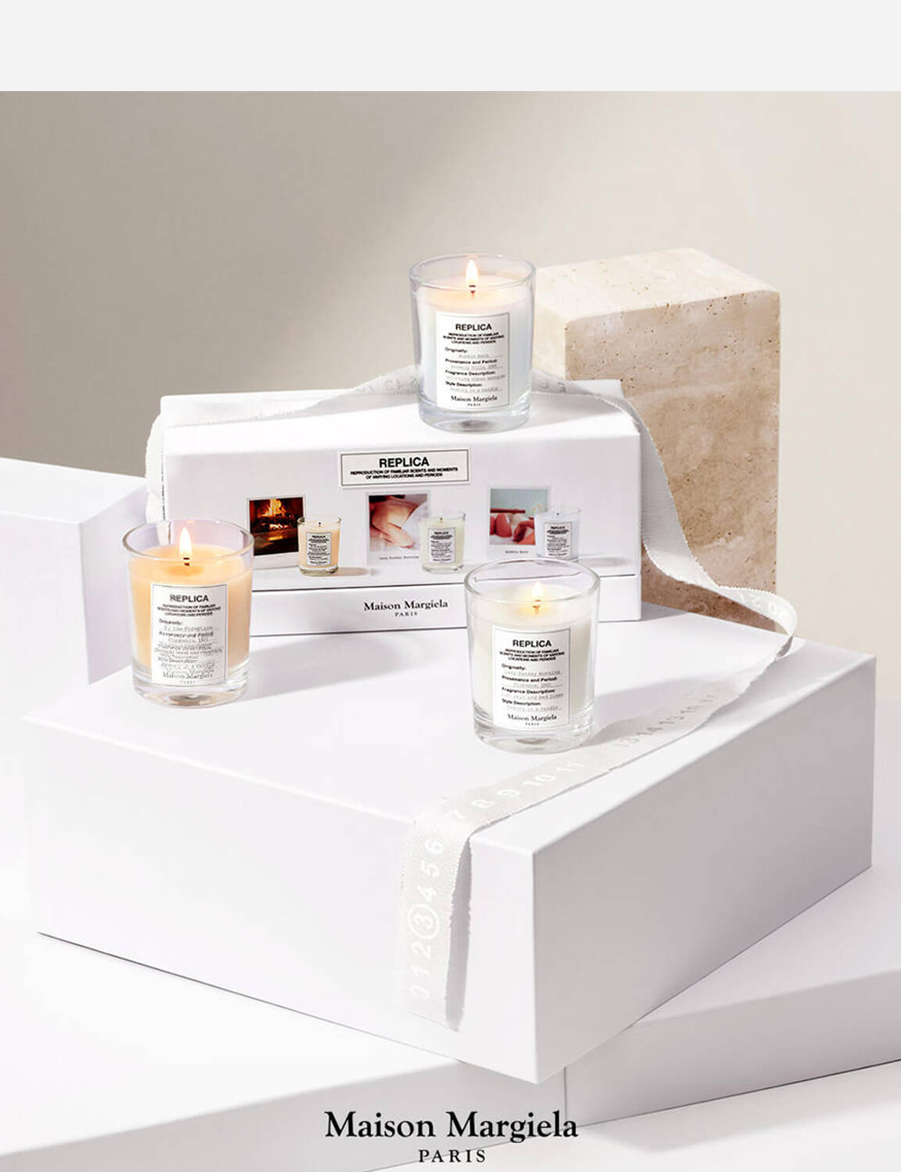 Набор из 3 ароматических свечей из свечей Maison Margiela Replica