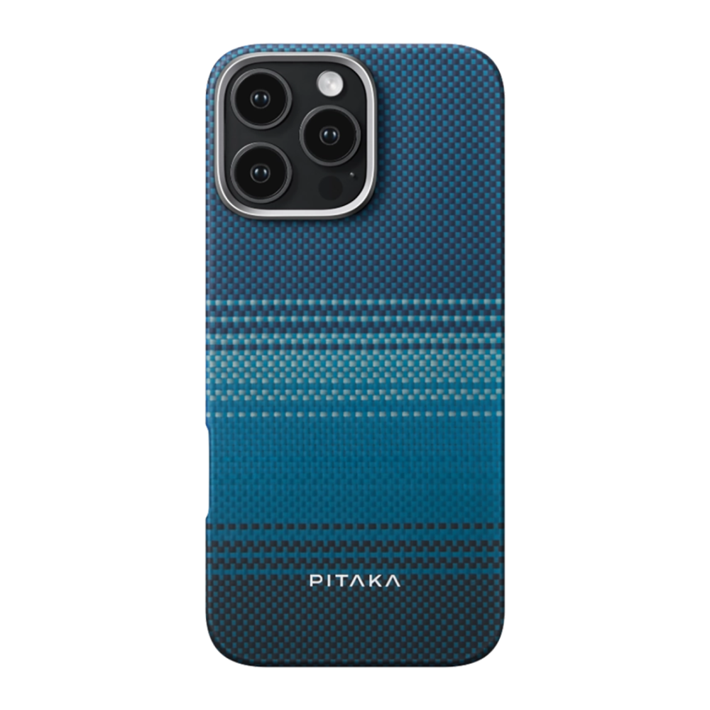 Арамидный чехол MagSafe PITAKA Sunset · Moonrise Edge Case для iPhone 16 Pro Ультратонкий текстурированный чехол из арамидного волокна с вырезом для Контроллера камеры