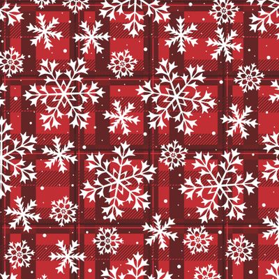 Рождественский принт. Белые снежинки.