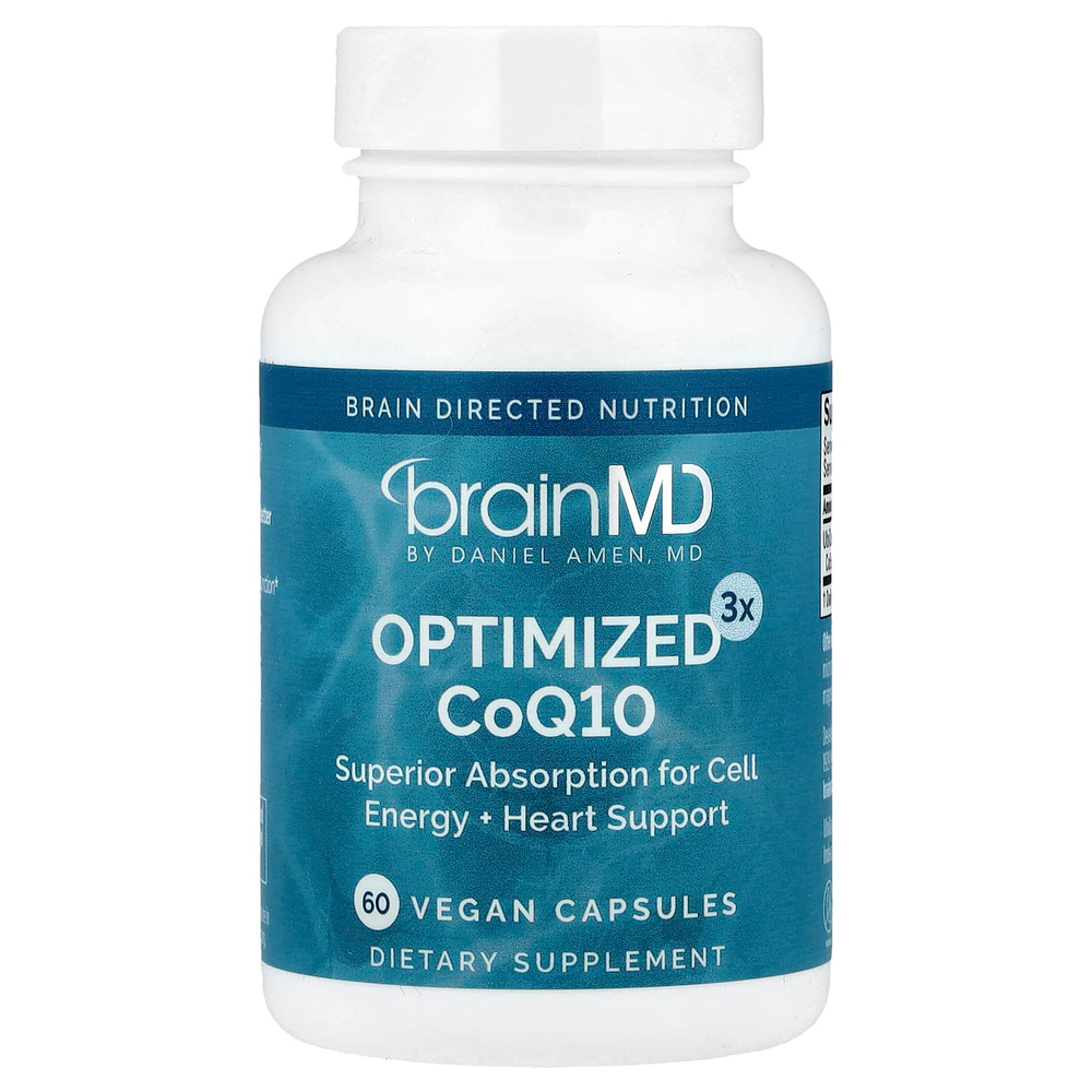 BrainMD, Optimized3x CoQ10`` 60 веганских капсул