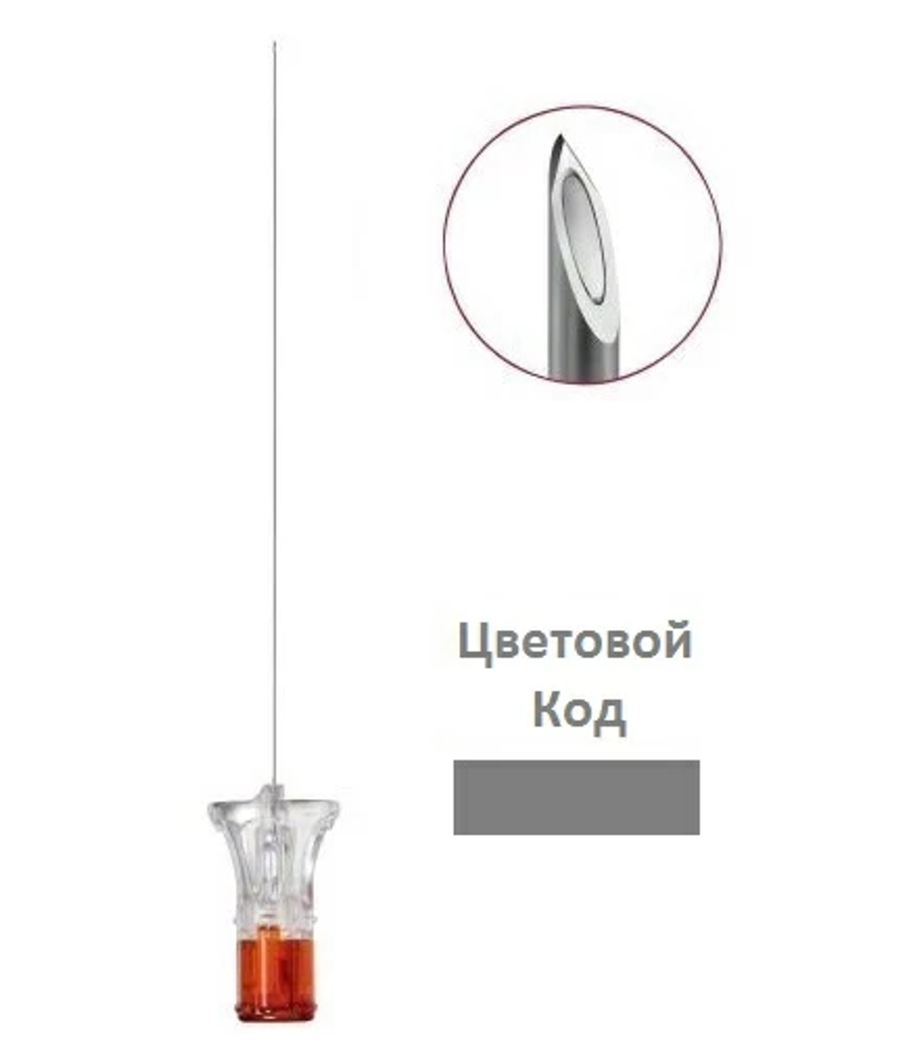 Игла спинномозговая Спинокан со стилетом, 27G - 120 мм