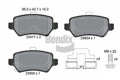 BENDIX Braking - BPD1057-BEN - Brake Pad Set, disc brake