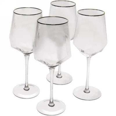 Бокал для вина 500мл «ICE CRYSTAL» в наборе 4шт, прозрачный