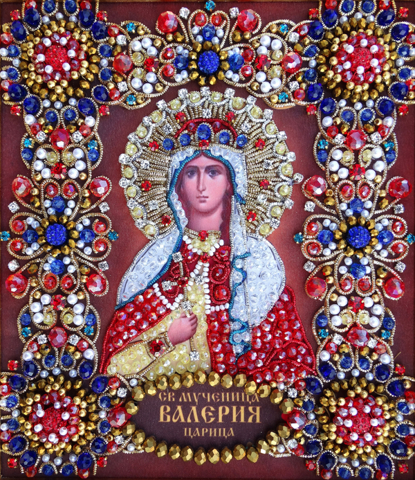 Ии-67 Набор для вышивания хрустальными камнями Святая Валерия