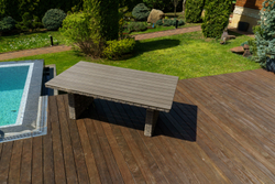 Обеденный лаунж-стол из искусственного ротанга ВЕНЕЦИЯ  180 (цвет: коричневый)