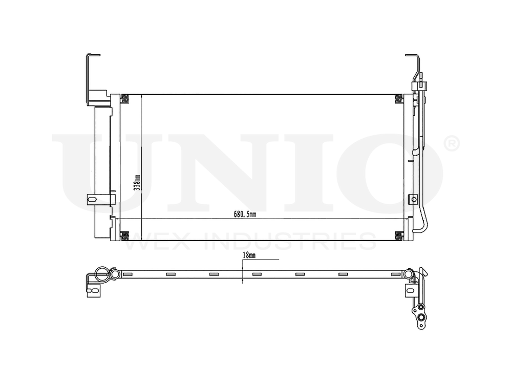 Радиатор кондиционера UNIO RAD-30040
