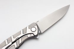 Нож Широгоров Flipper 95 S30V Т узор сатинирование подшипникифотография - 7