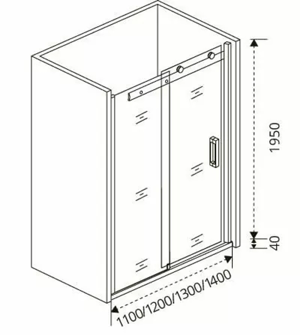 Душевая дверь в нишу Bas Puerta WTW 130*195 без поддона