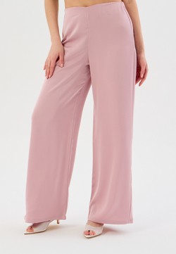 Брюки летние на резинке розовые
