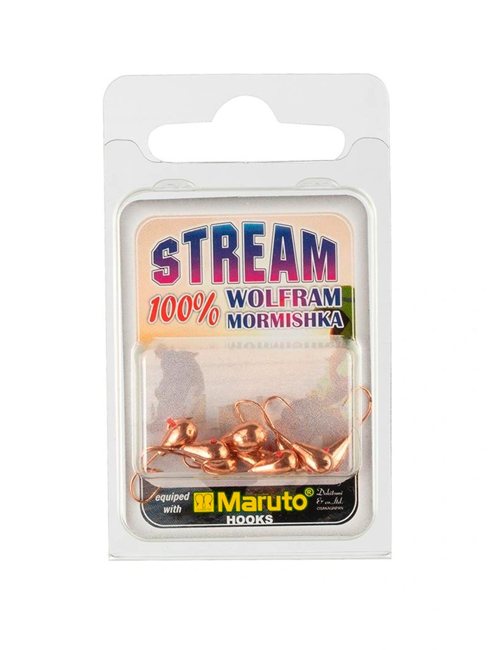 Мормышка Helios вольфрамовая Капля спорт с отверстием 3мм 0,45гр Go с кембриком (MW-3730C-Go)