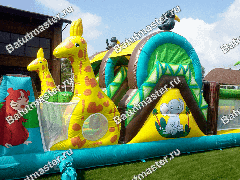 Батут "На прогулке с жирафами"