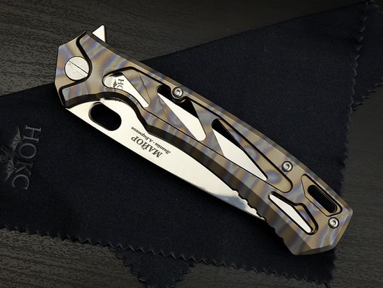 Нож НОКС Майор титановый Flamed Strips - сталь М390 серия "Elite" (328-350526)