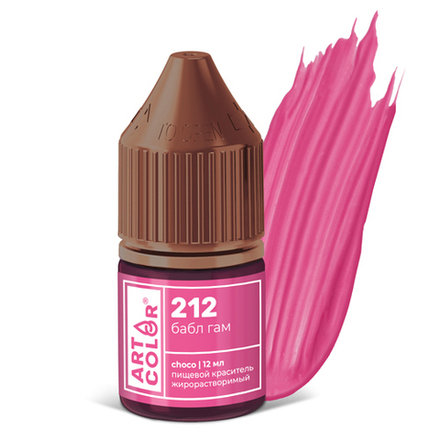 Краситель жирорастворимый гелевый №212 Бабл гам (Art Color choco) (12мл)