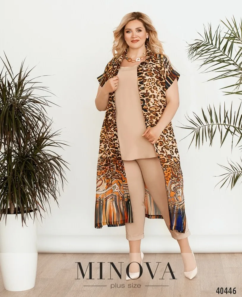 Костюм 175-Леопардовый-капучино Minova