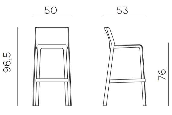 Барный стул Trill, антрацит
