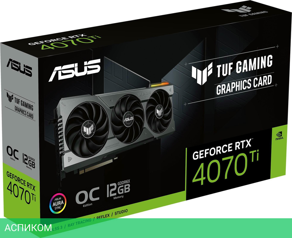 Видеокарта ASUS TUF Gaming GeForce RTX 4070 Ti 12GB GDDR6X TUF-RTX4070TI-12G-GAMING (90YV0IJ1-M0NA00)