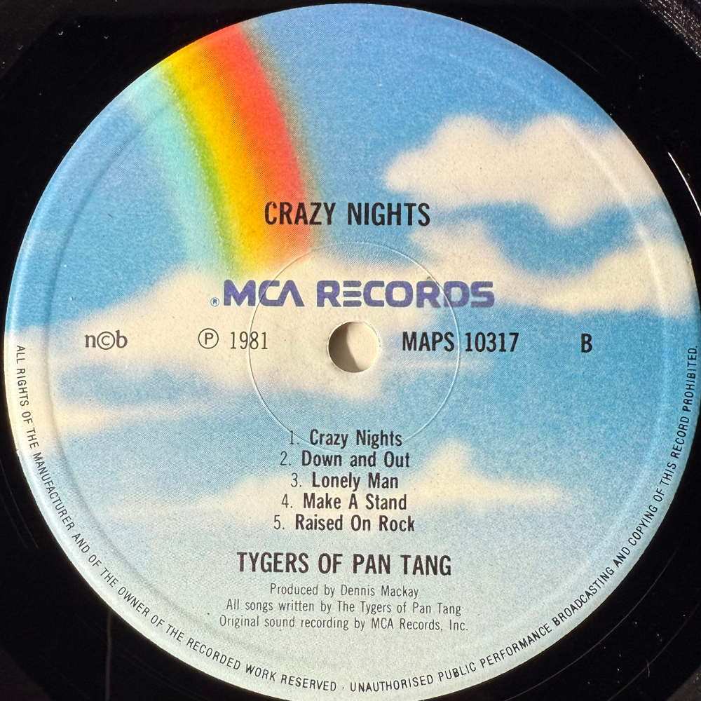 Tygers Of Pan Tang - Crazy Nights (Скандинавия 1982г.)