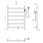 Полотенцесушитель электрический WONZON & WOGHAND ESSEN, Темный графит (WW-A405-GM)