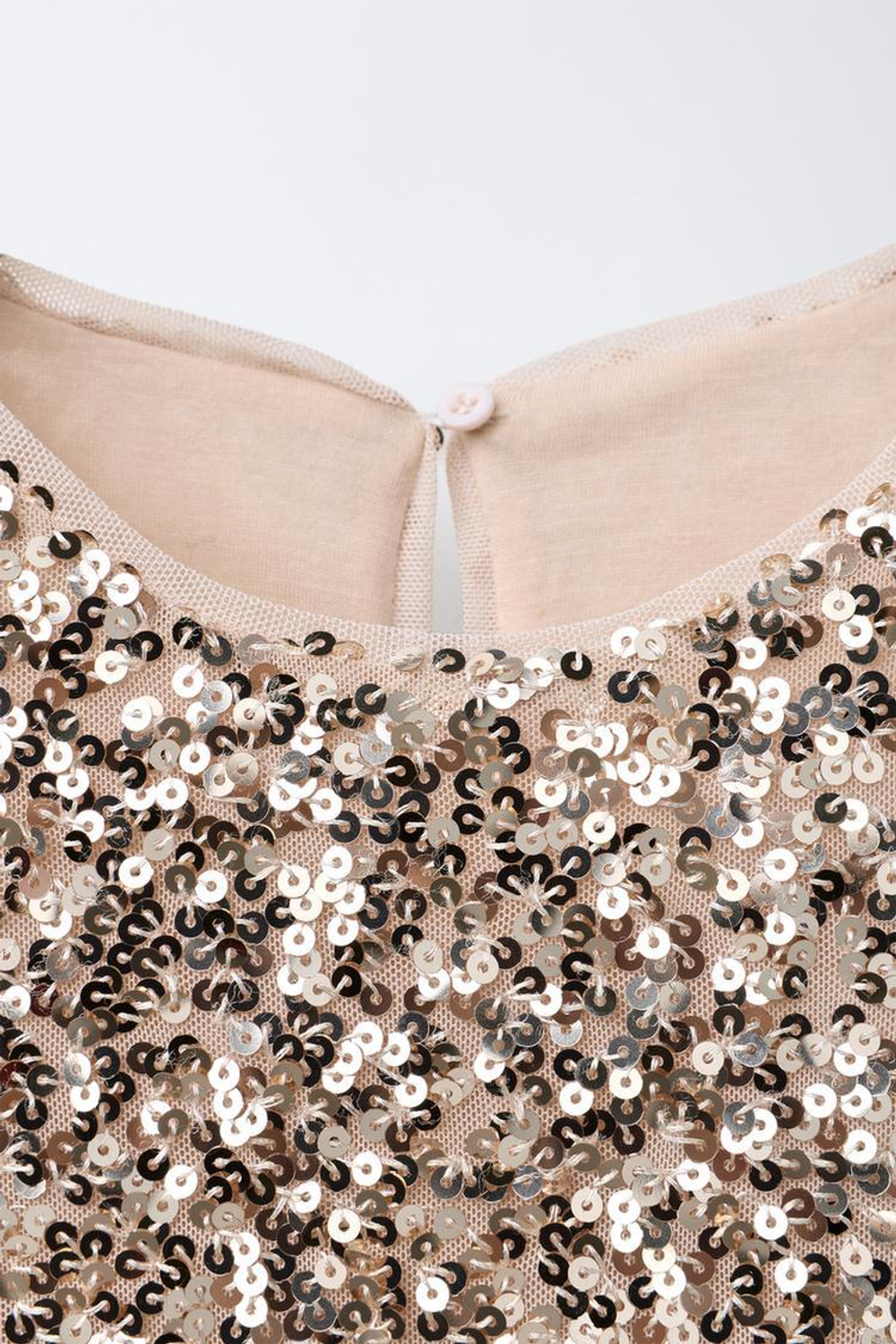 ZARA ПЛАТЬЕ С ПАЙЕТКАМИ, ЗОЛОТИСТЫЙ