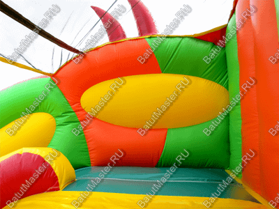 Батут-горка "Дракон 3" с шипами, два входа 10*5*8 м
