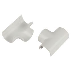 Т-образный угол ЭРА T-KK-20-12-FW для полукруглого кабель-канала белый 20х12мм 2шт/комплект