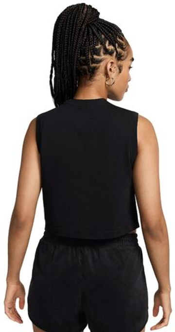 Женский топ теннисный NikeCourt Heritage Cropped Tennis Tank Top - черный