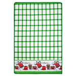 Салфетка из МИКРОФИБРЫ универсальная, 40х60 см, зеленая клетка, орнамент, 240 г/м2, BOOMHOUSE (БУМХАУС), 700878