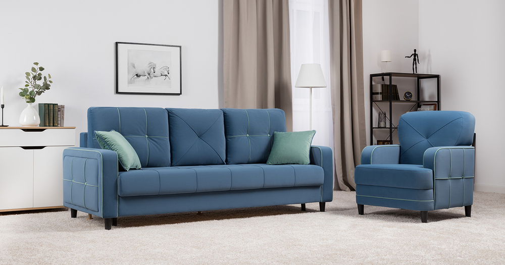 Диван кровать Черри, Синий