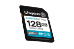 Карта памяти Kingston SDXC Canvas Go Plus Class 10 UHS-I U3 V30 (200/160MB/s) 128GB