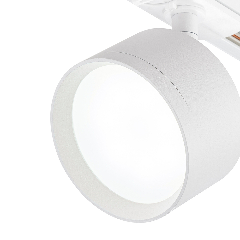 Светильник для однофазной трековой системы 1x15Вт GX53, металл, белый матовый