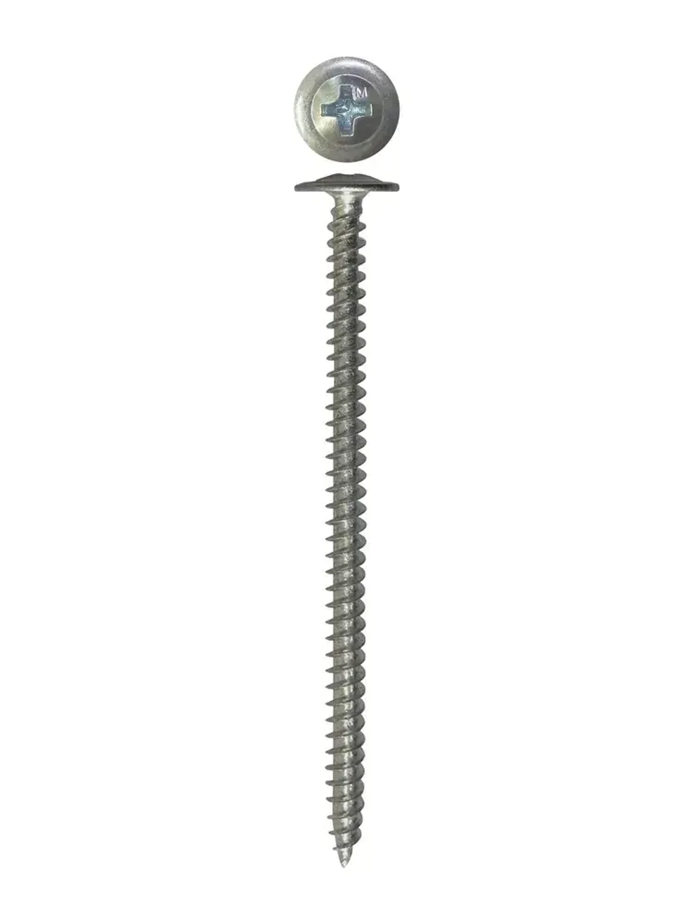 Саморез Daxmer 4,2х75 с прессшайбой острый белый цинк (1кг - 180 шт)