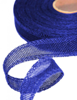 Лента Льняная 2,5см х 28м с проволокой (Синий)