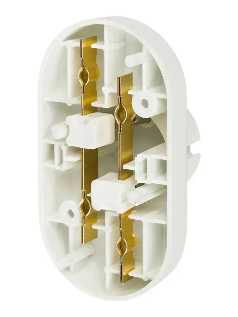 Двойник, разветвитель сетевой с заземлением TOKER 2T2, белый