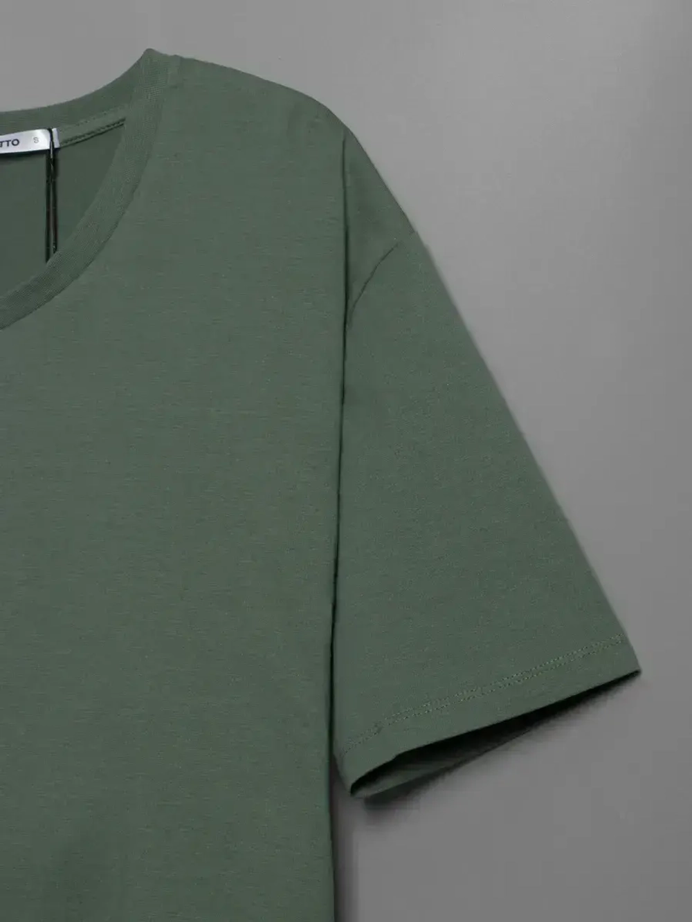 Футболка мужская повседневная однотонная хлопок