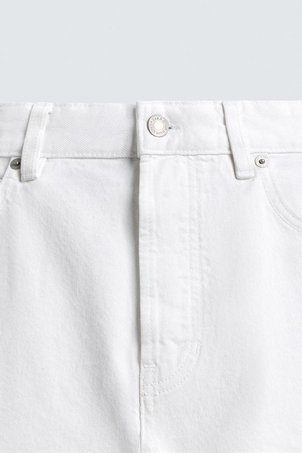 ZARA ДЖИНСЫ REGULAR FIT, БЕЛЫЙ