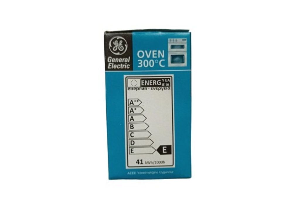 Лампа для духового шкафа, печи GE 40Вт Е14 230В жаростойкая 300 градусов С.