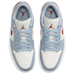 Кроссовки Jordan Air Jordan 1 Low Blue Grey Dune Red (Женская размерная сетка)
