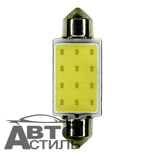 Светодиод 12V T11x41 COB WHITE 12CHIP (салон) шт Y0008-41
