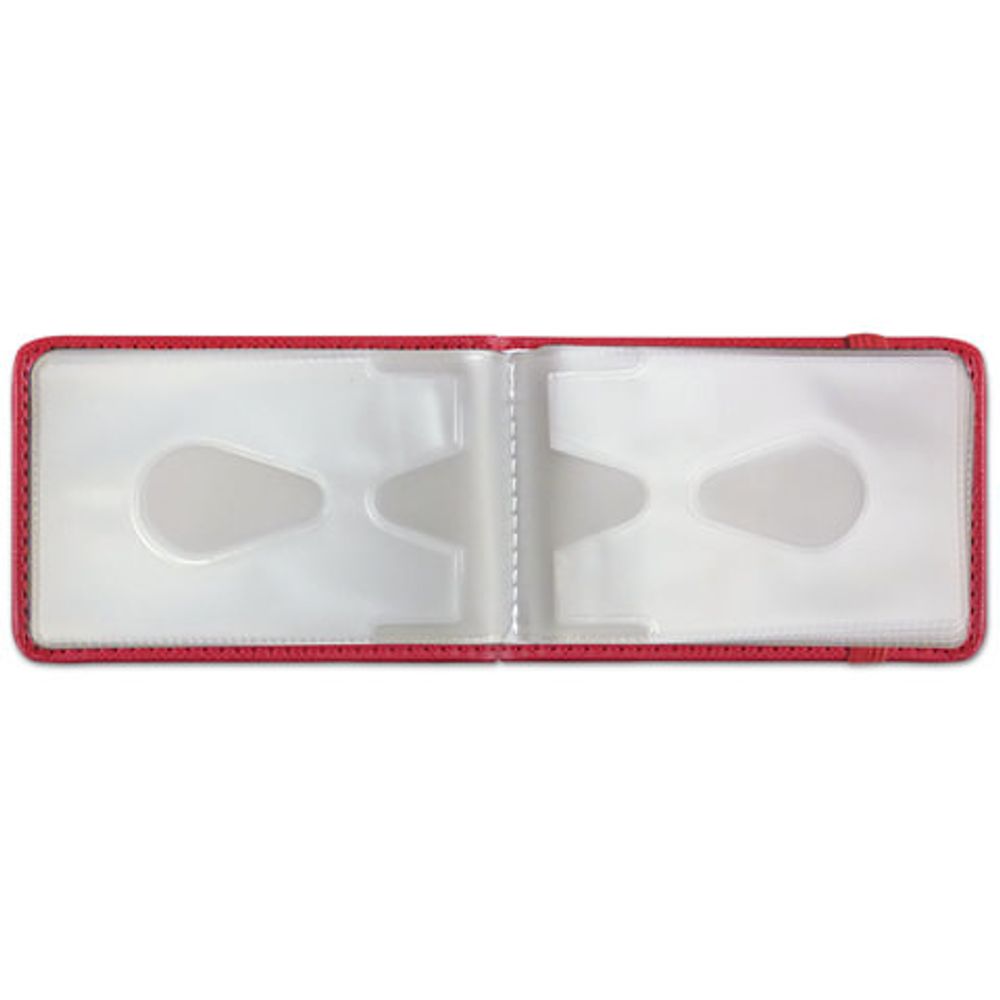 Визитница/кредитница однорядная BRAUBERG "Iguana", на 24 карты, под кожу змеи, застежка, красная, 232289