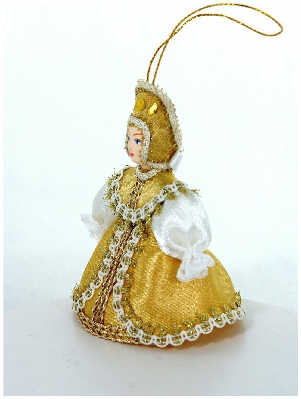 Кукла-подвеска Девушка в золотом сарафане