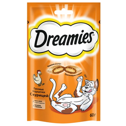 Лакомство для кошек Dreamies Курица 60 гр