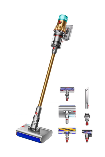 Вертикальный беспроводной пылесос Dyson V12s Detect slim Submarine Complete SV46 (Gold / Gold)