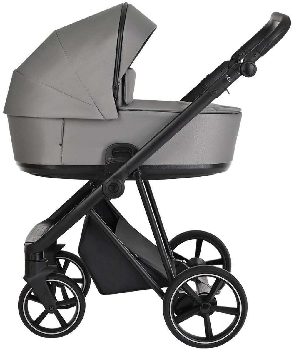 Детская коляска Roan Sol 3 в 1 с автокреслом Pituso Santiso Pro RSL/1011 Cloud Grey