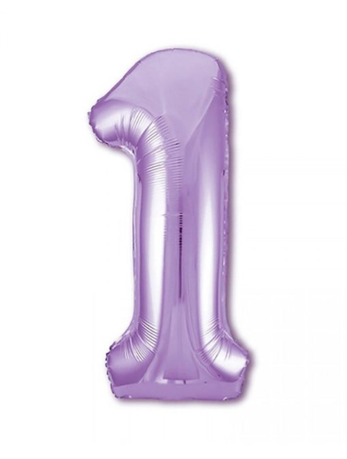 Шар цифра №1 Сиреневый