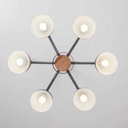 Люстра на штанге ROLLA 6 Gray