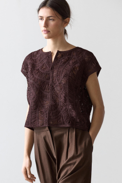 Massimo Dutti Вязаный жилет, баклажанный